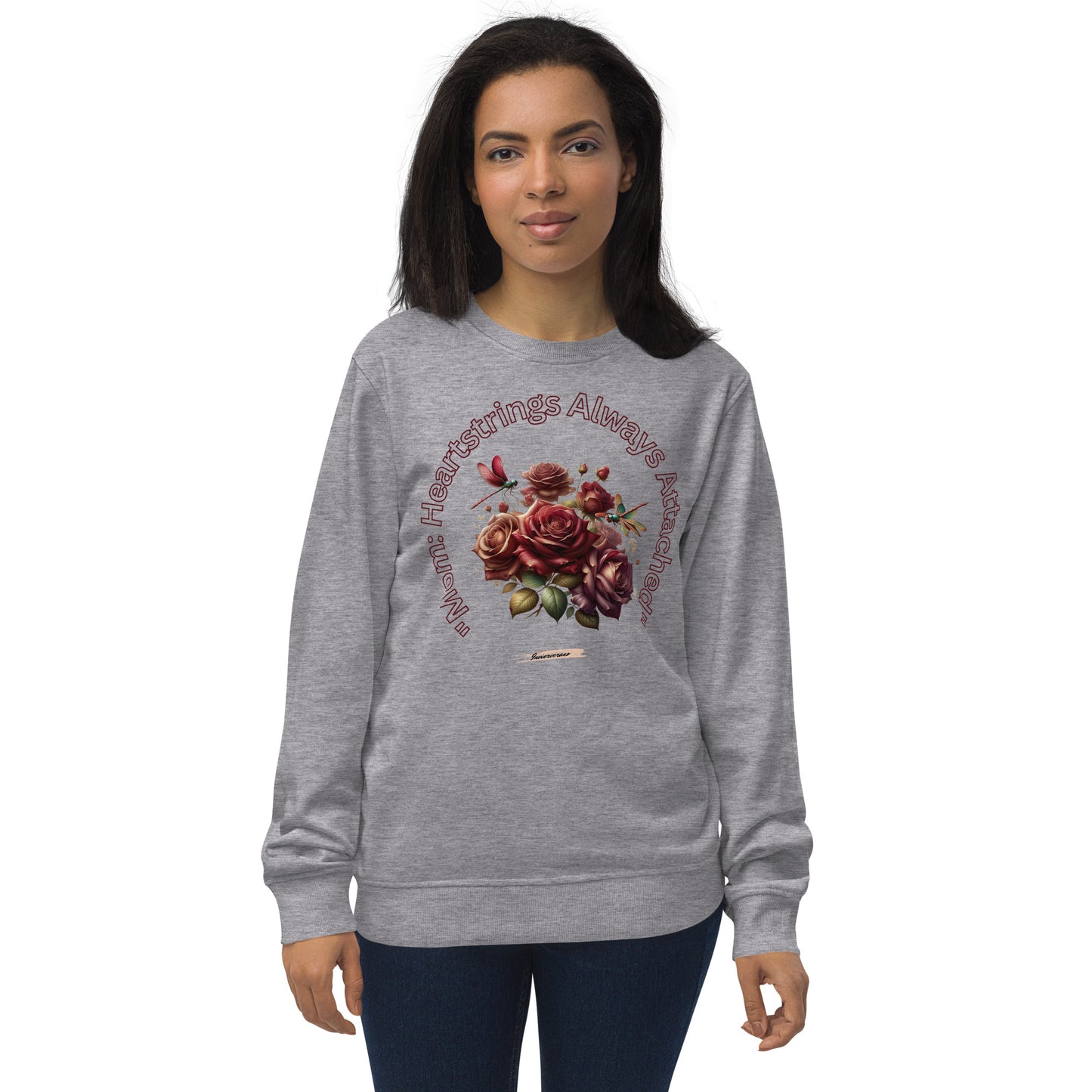 Unisex organic sweatshirt Rose Burgundy 3