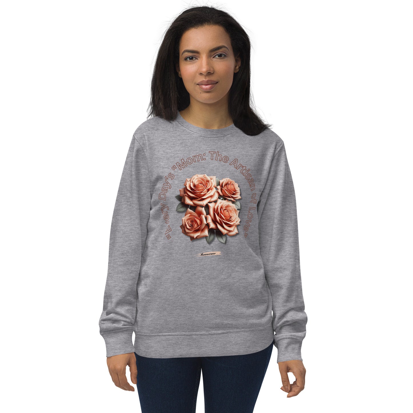 Unisex organic sweatshirt Rose Salmon 16