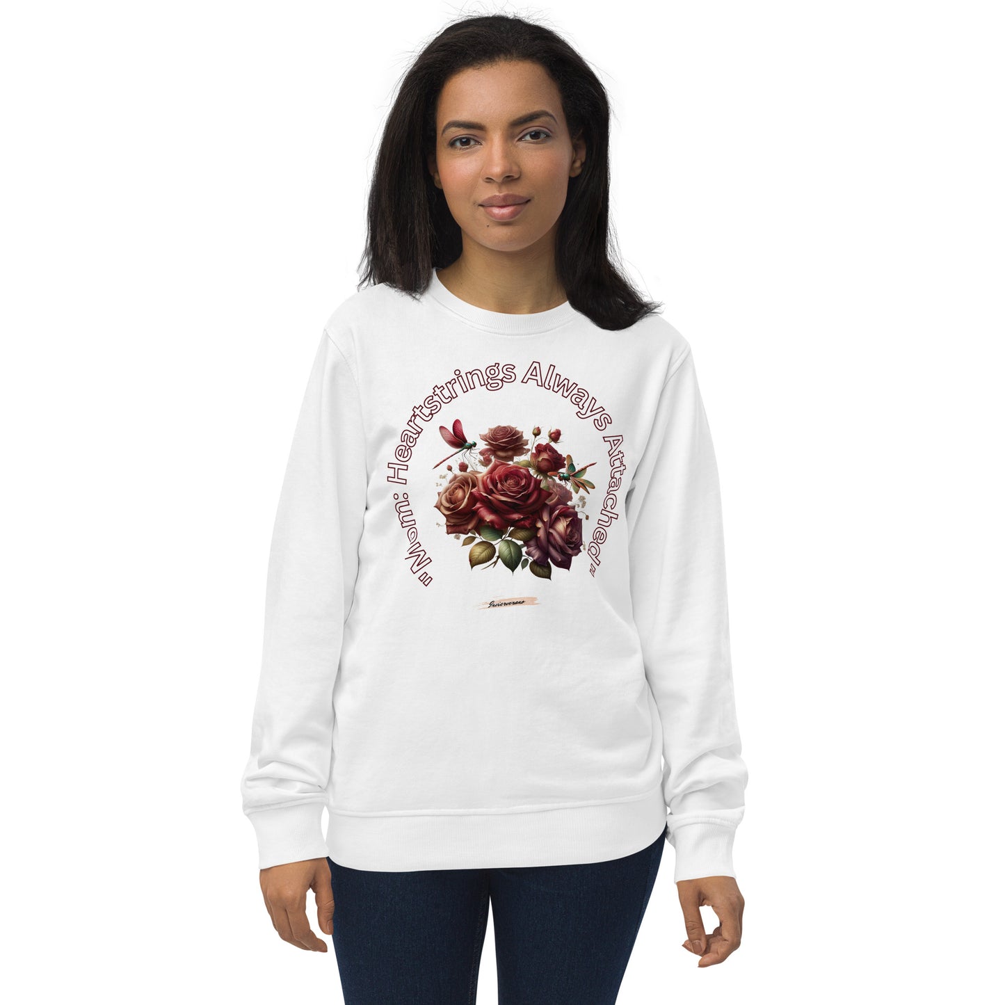 Unisex organic sweatshirt Rose Burgundy 3