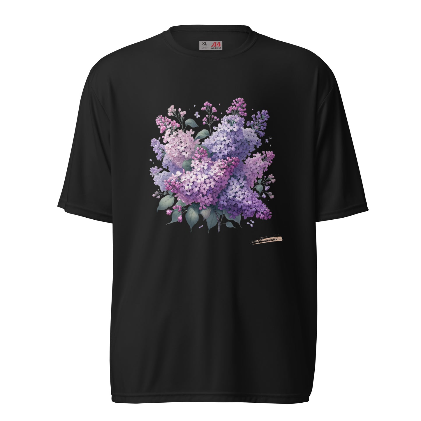 Unisex performance crew neck t-shirt Flower 3 Lilac