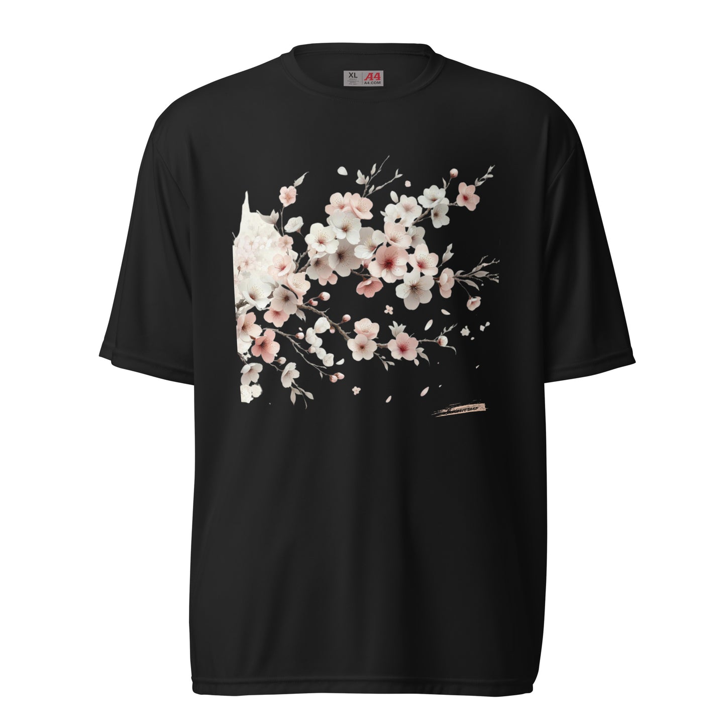 Unisex performance crew neck t-shirt Flower 9 Cherry Blossoms