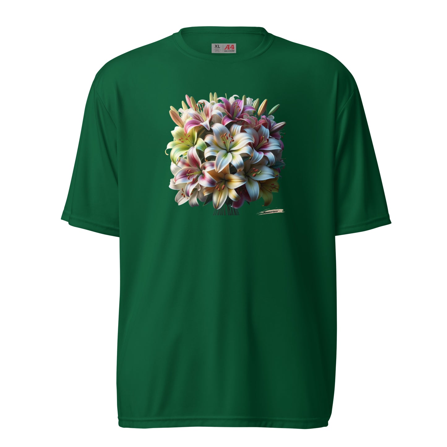 Unisex performance crew neck t-shirt Flower 33 Lily