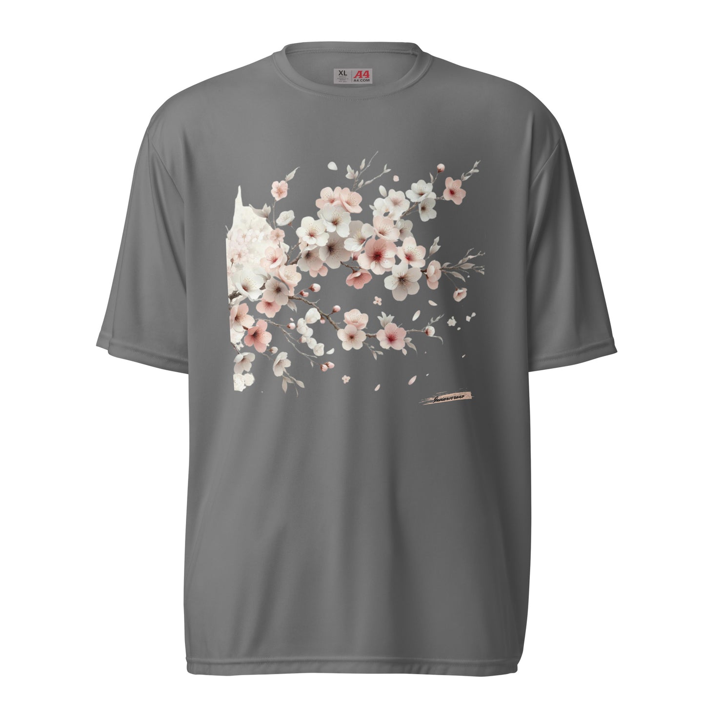 Unisex performance crew neck t-shirt Flower 9 Cherry Blossoms