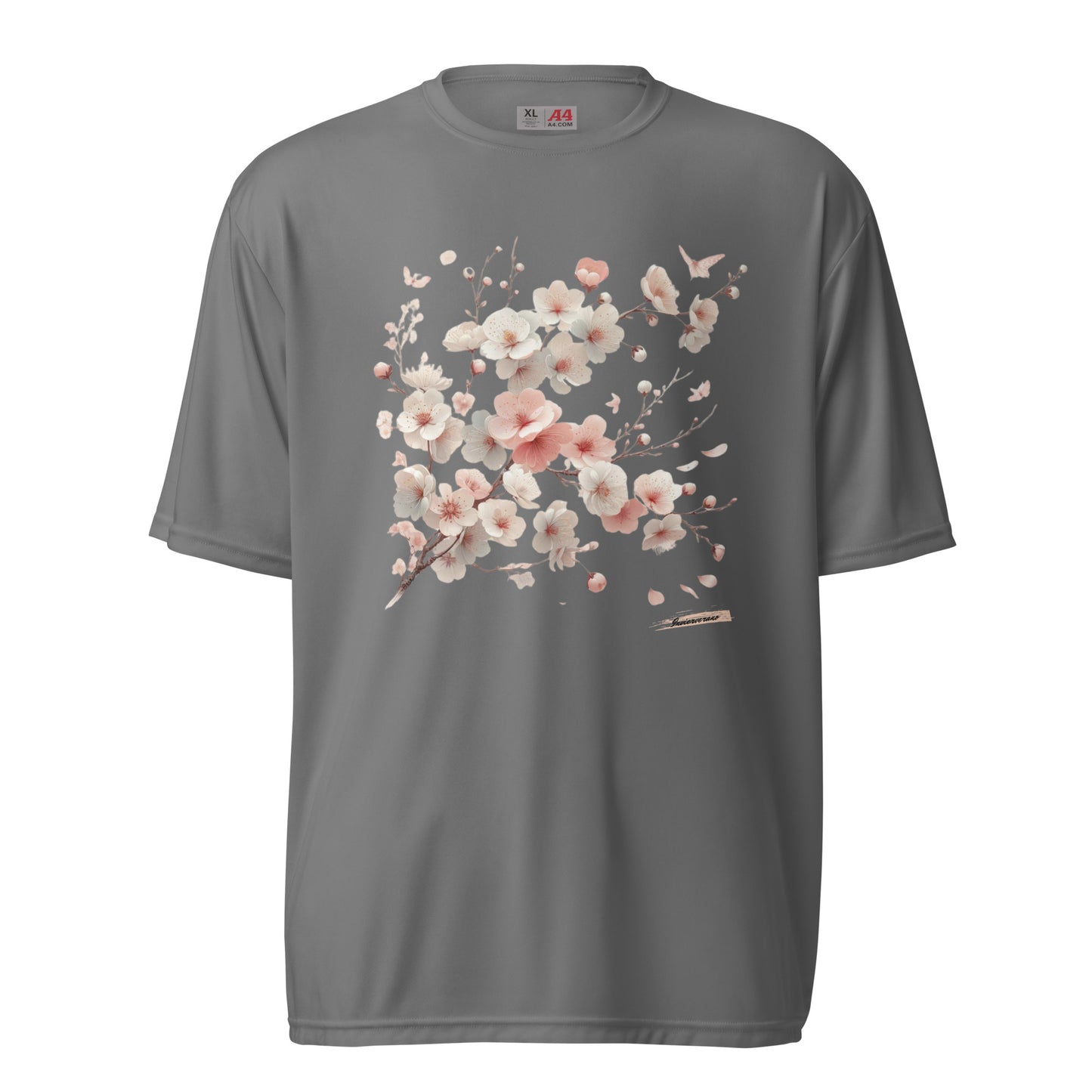 Unisex performance crew neck t-shirt Flower 10 Cherry Blossoms