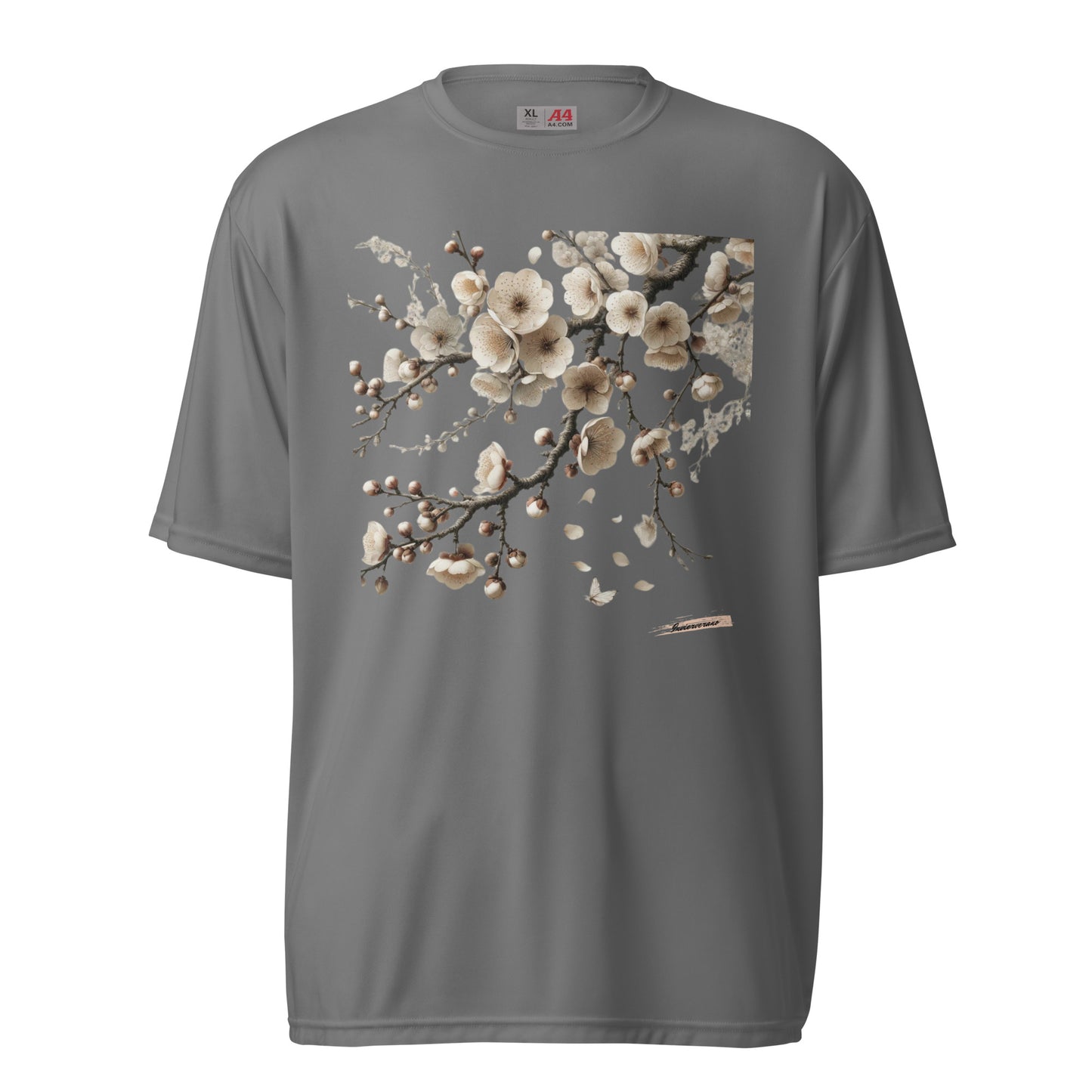 Unisex performance crew neck t-shirt Flower 11 Plum Blossoms