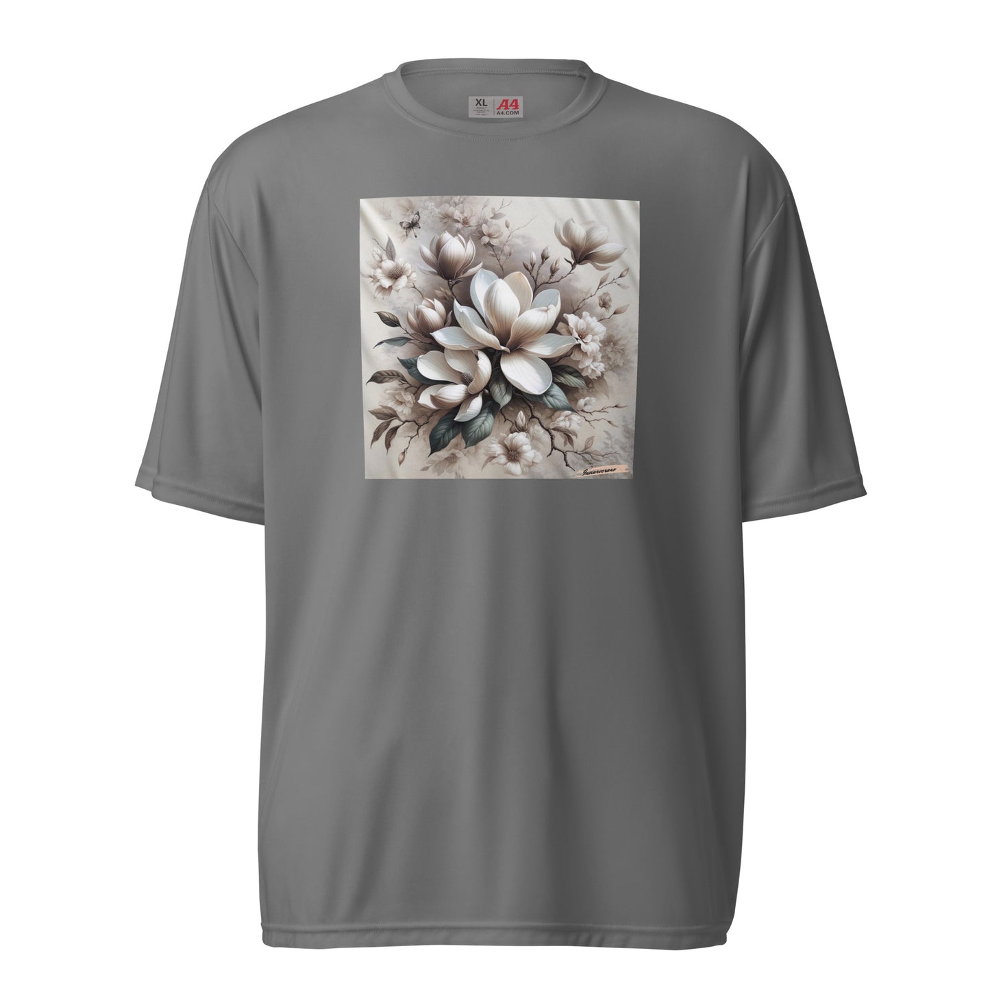 Unisex performance crew neck t-shirt Flower 19 Magnolia