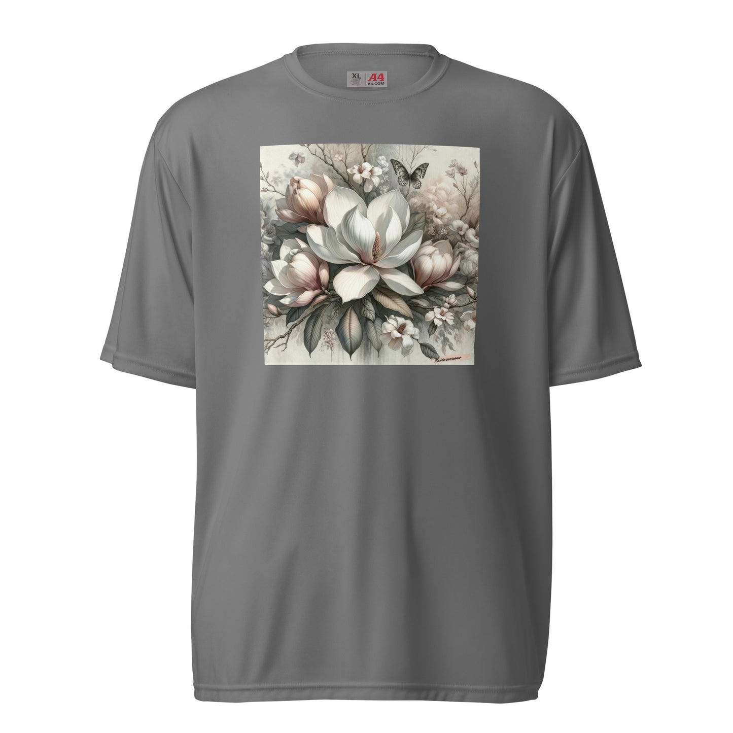 Unisex performance crew neck t-shirt Flower 20 Magnolia