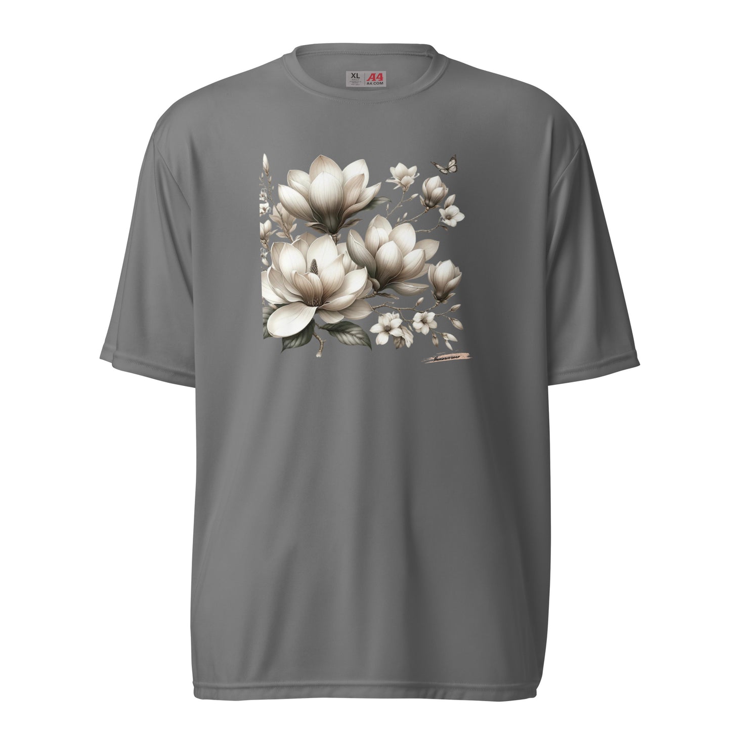 Unisex performance crew neck t-shirt Flower 21 Magnolia