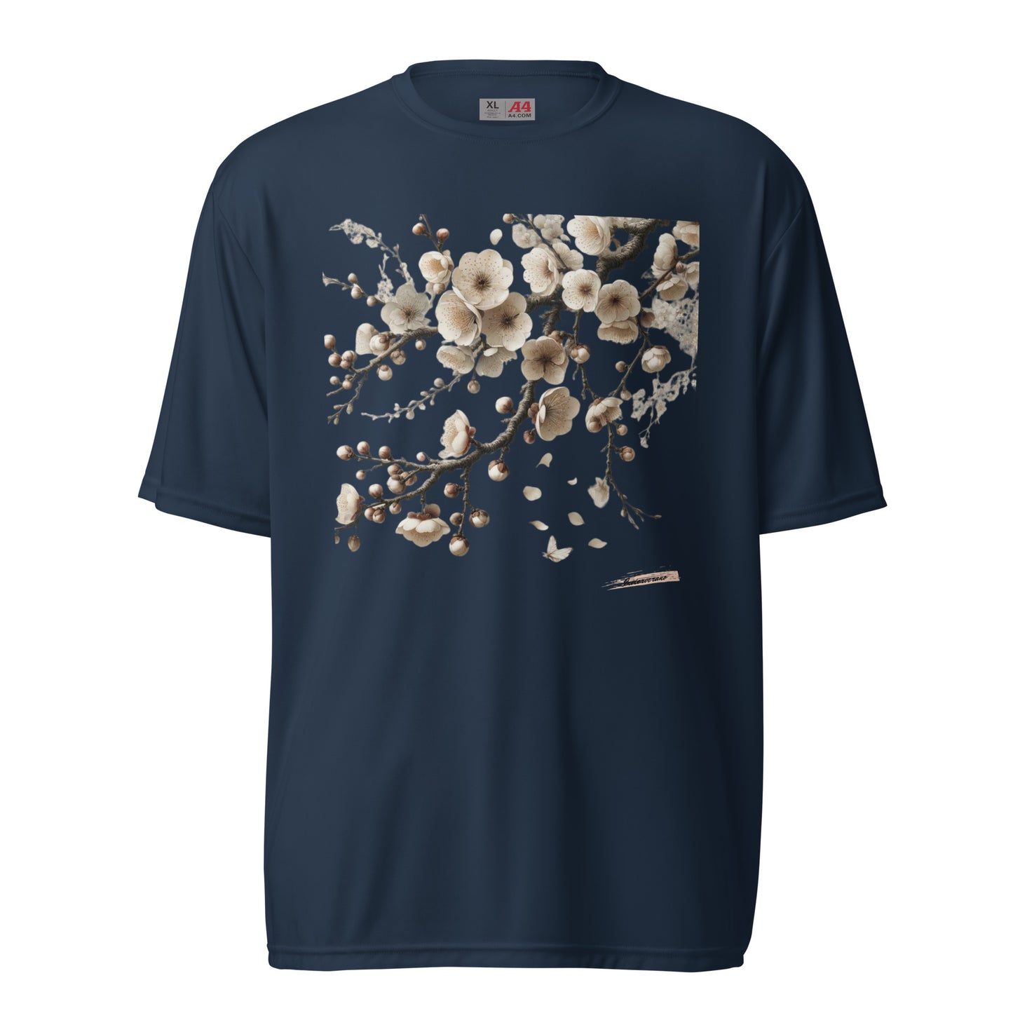 Unisex performance crew neck t-shirt Flower 11 Plum Blossoms