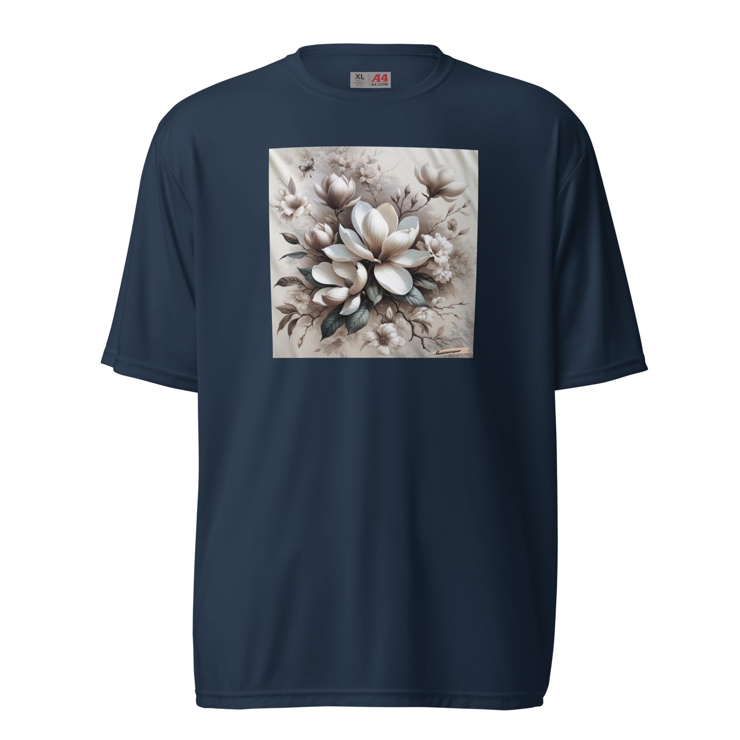 Unisex performance crew neck t-shirt Flower 19 Magnolia