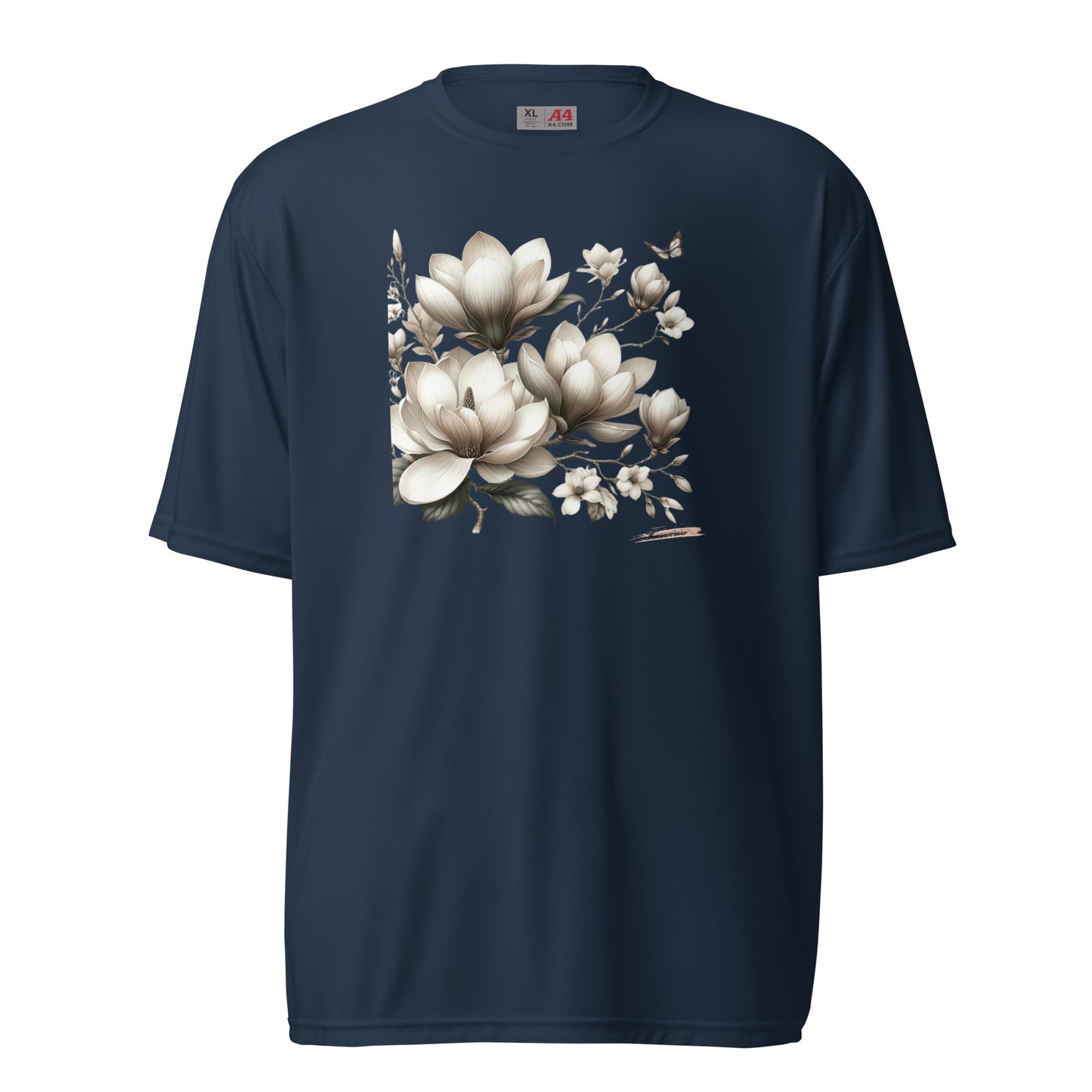 Unisex performance crew neck t-shirt Flower 21 Magnolia