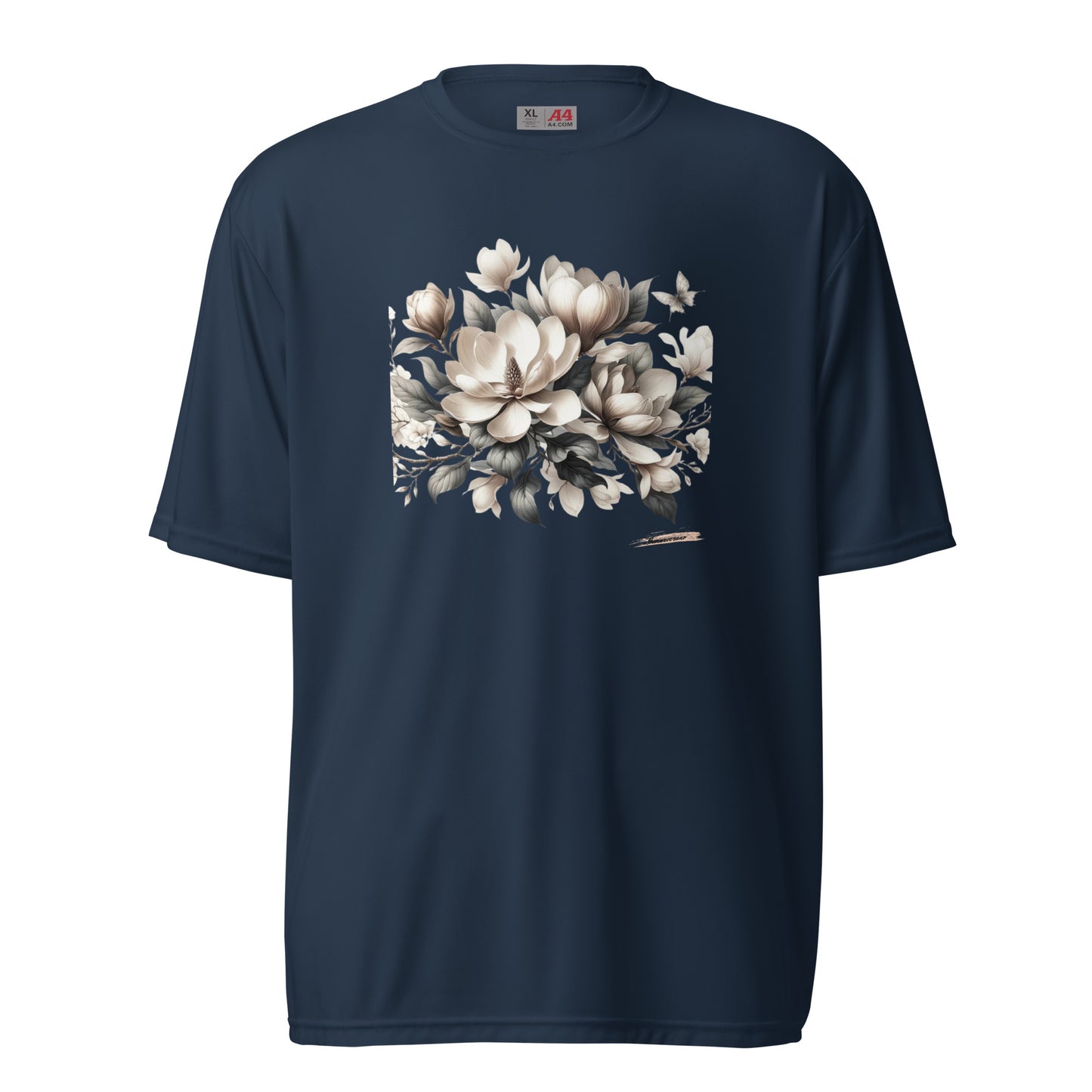 Unisex performance crew neck t-shirt Flower 22 Magnolia