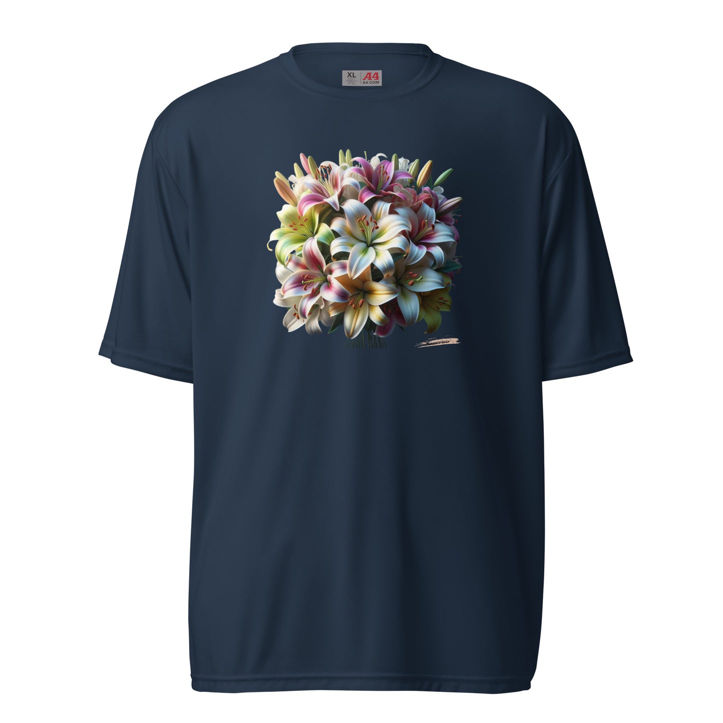 Unisex performance crew neck t-shirt Flower 33 Lily