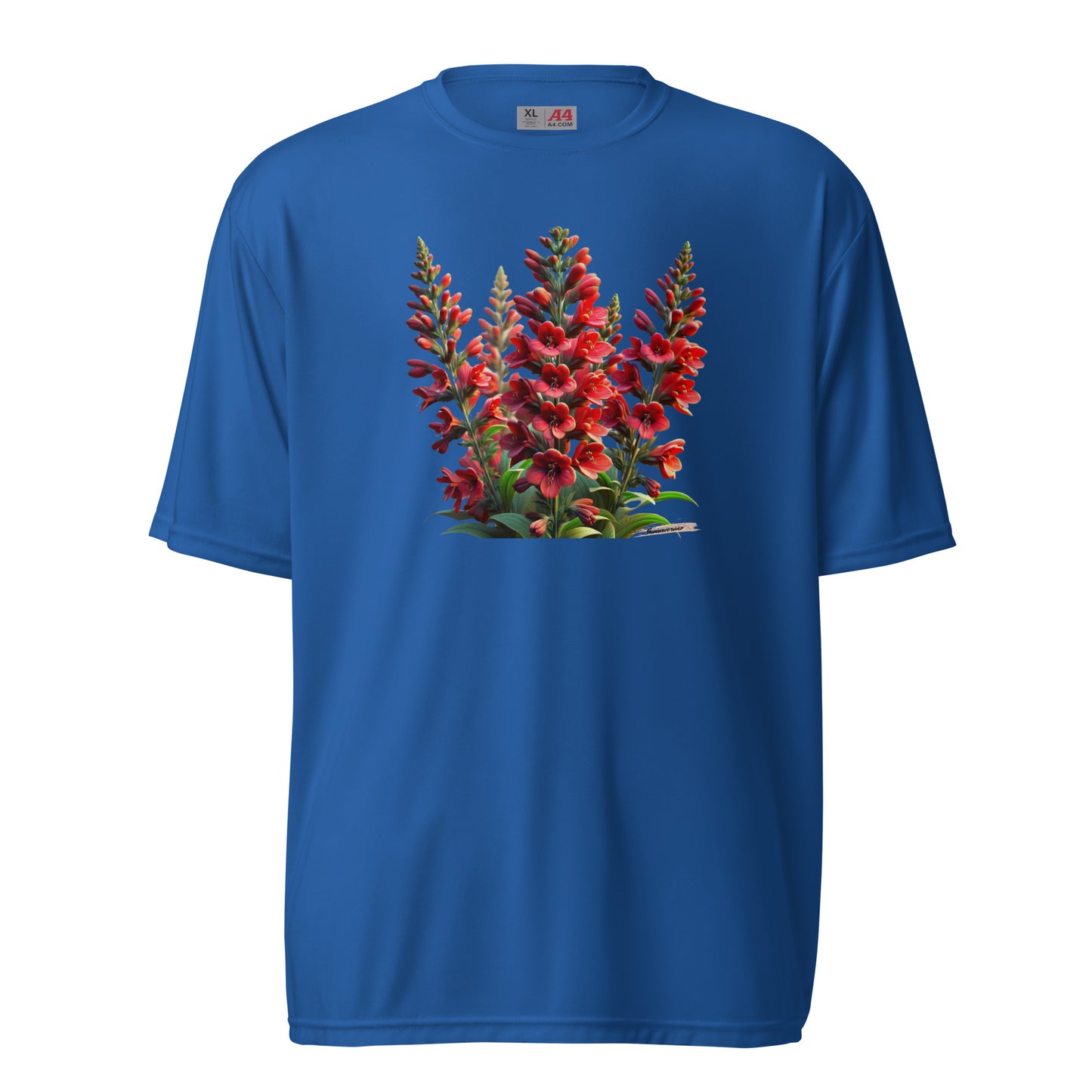 Unisex performance crew neck t-shirt Flower 30 Salvia Splendens