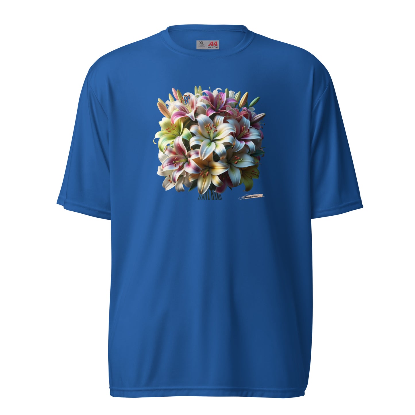 Unisex performance crew neck t-shirt Flower 33 Lily