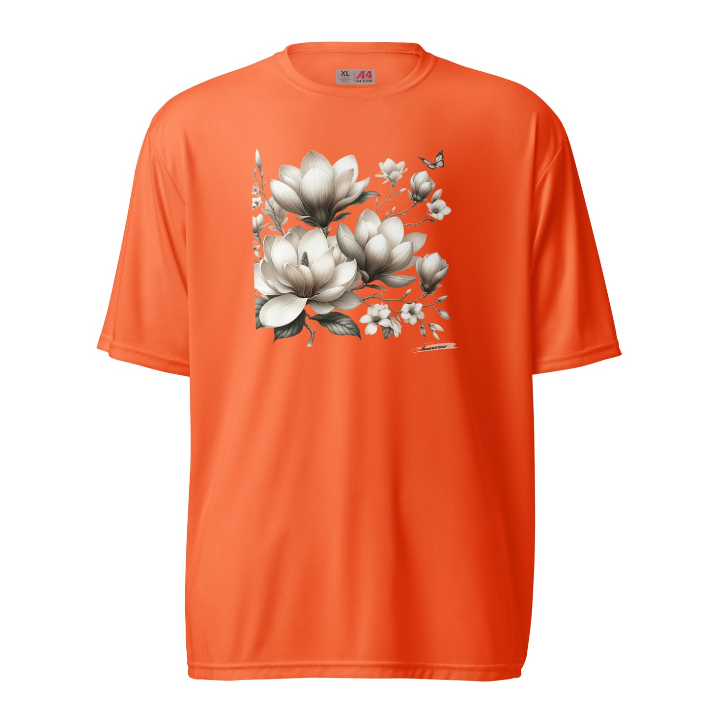Unisex performance crew neck t-shirt Flower 21 Magnolia