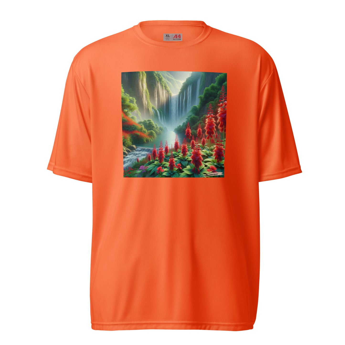Unisex performance crew neck t-shirt Flower 27 Salvia Splendens