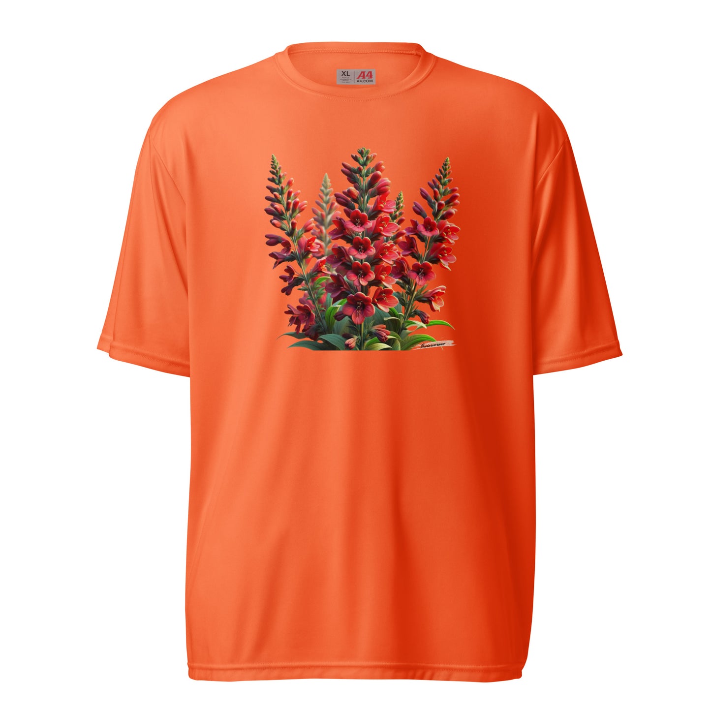 Unisex performance crew neck t-shirt Flower 30 Salvia Splendens