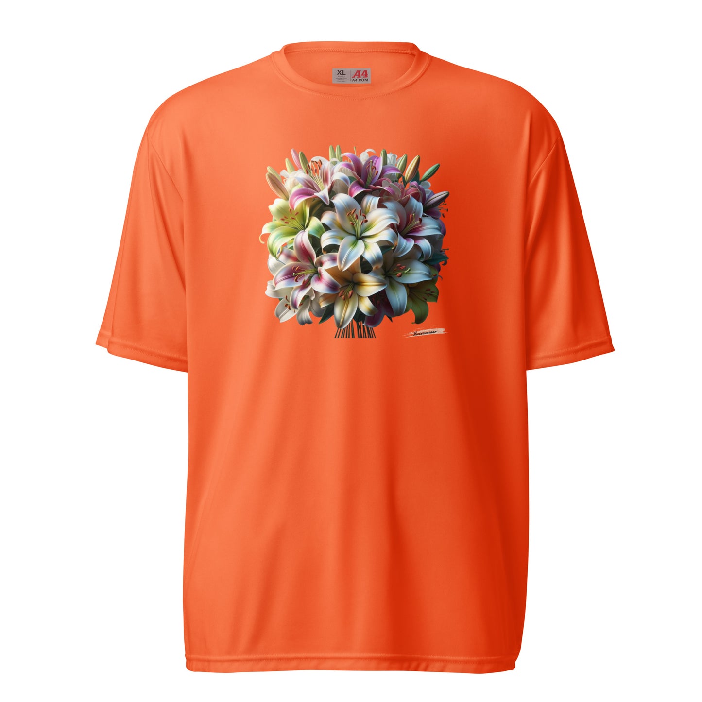 Unisex performance crew neck t-shirt Flower 33 Lily