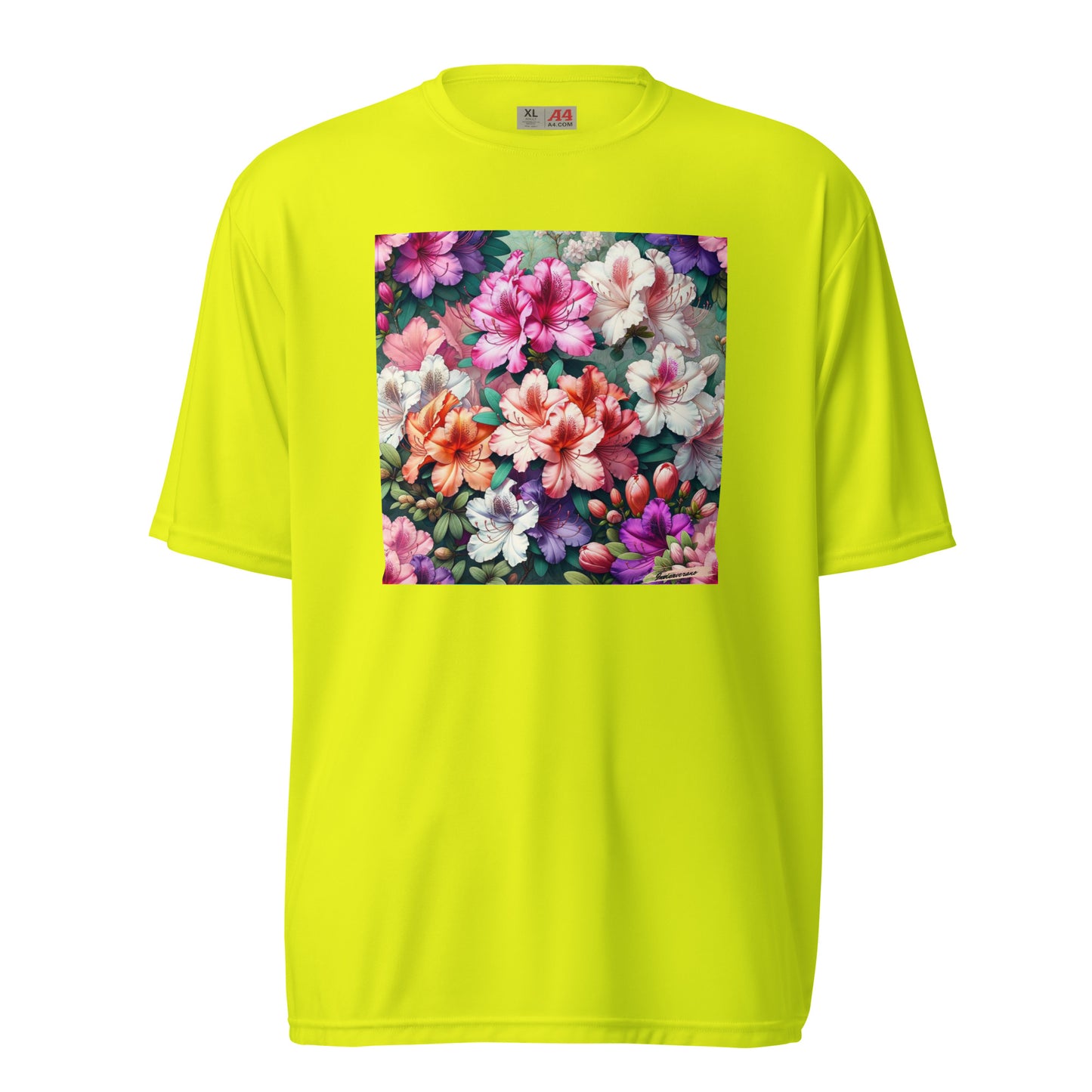 Unisex performance crew neck t-shirt Flower 6 Azalea