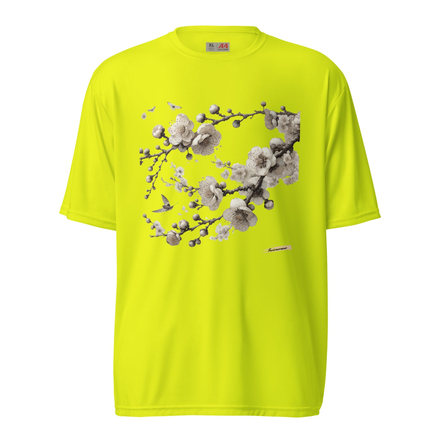 Unisex performance crew neck t-shirt Flower 13 Plum Blossoms