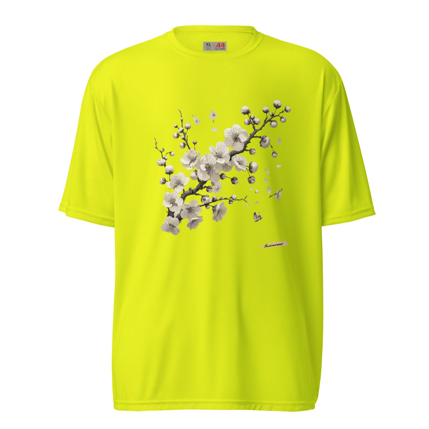 Unisex performance crew neck t-shirt Flower 14 Plum Blossoms