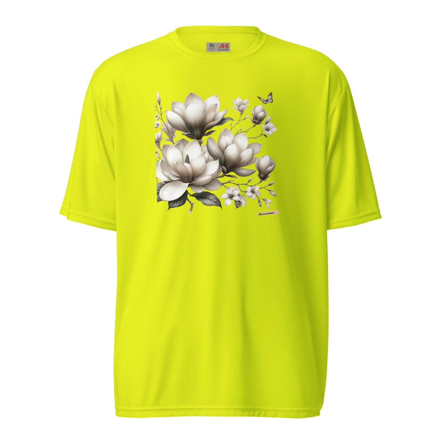 Unisex performance crew neck t-shirt Flower 21 Magnolia