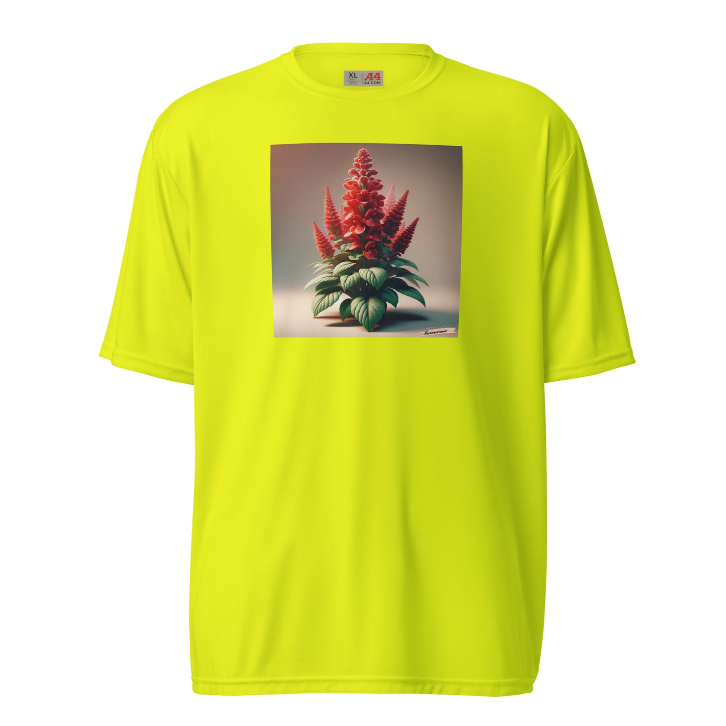 Unisex performance crew neck t-shirt Flower 28 Salvia Splendens
