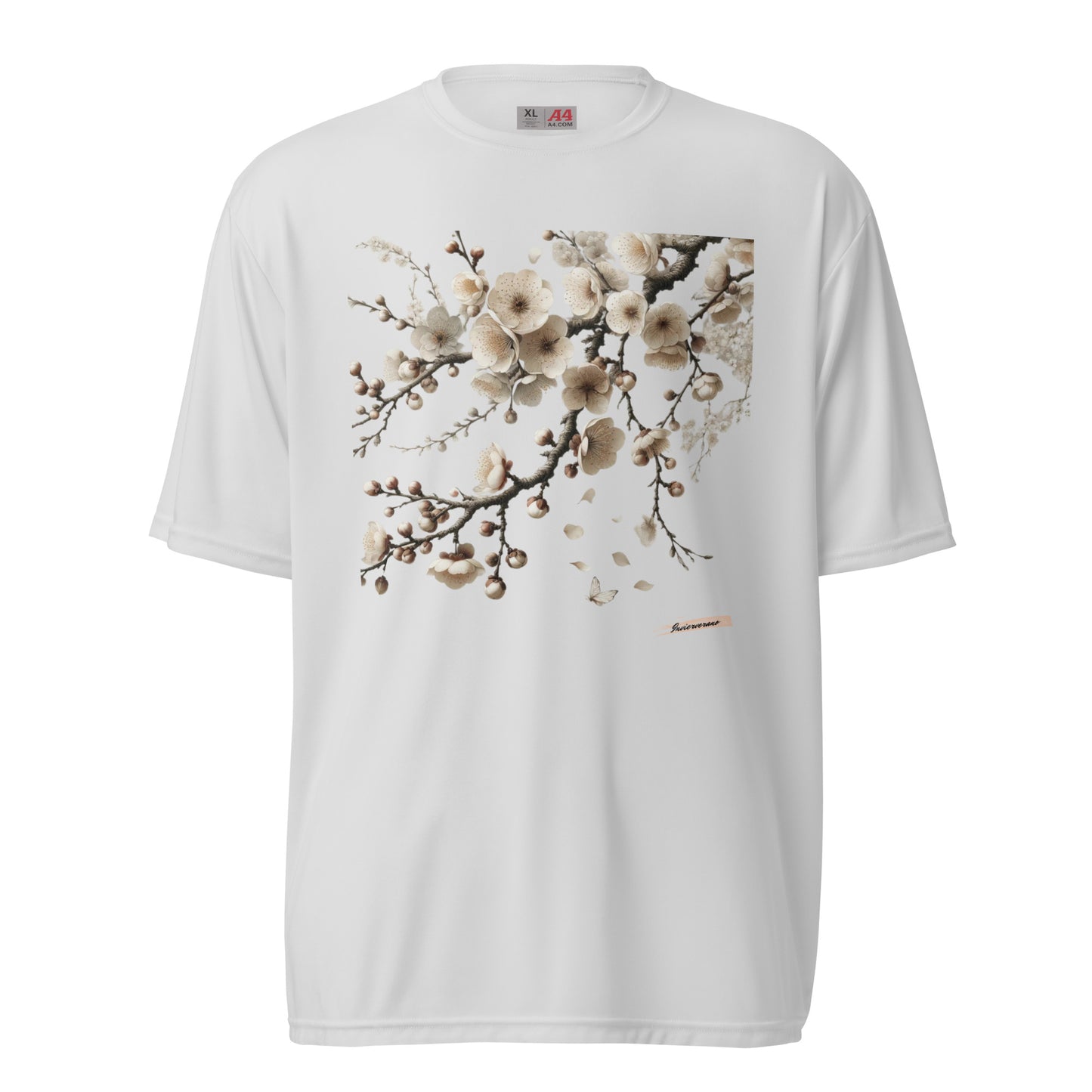Unisex performance crew neck t-shirt Flower 11 Plum Blossoms