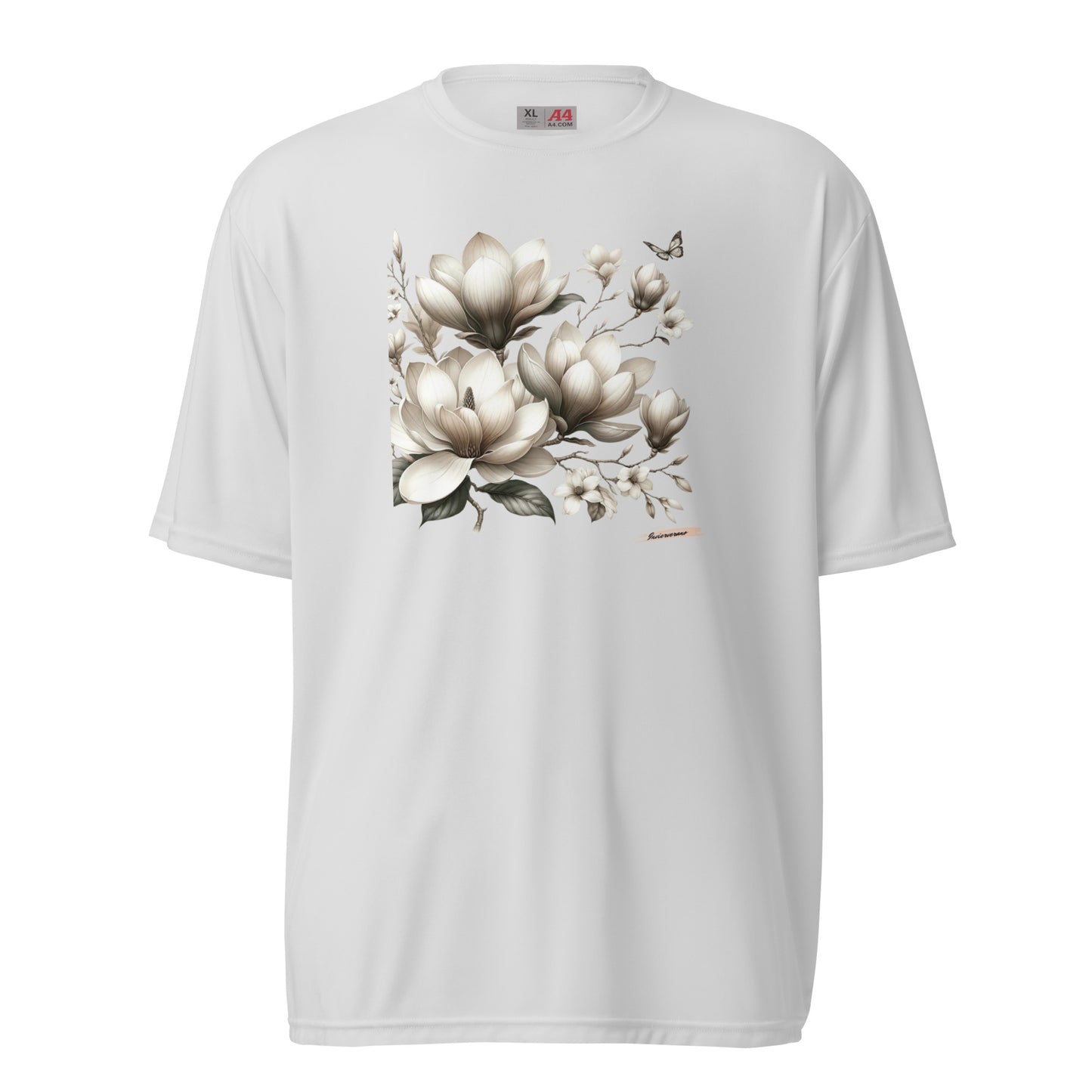 Unisex performance crew neck t-shirt Flower 21 Magnolia