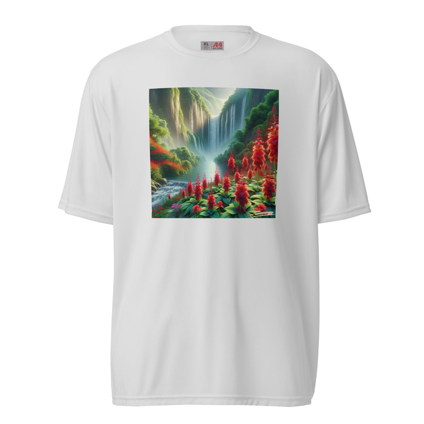 Unisex performance crew neck t-shirt Flower 27 Salvia Splendens