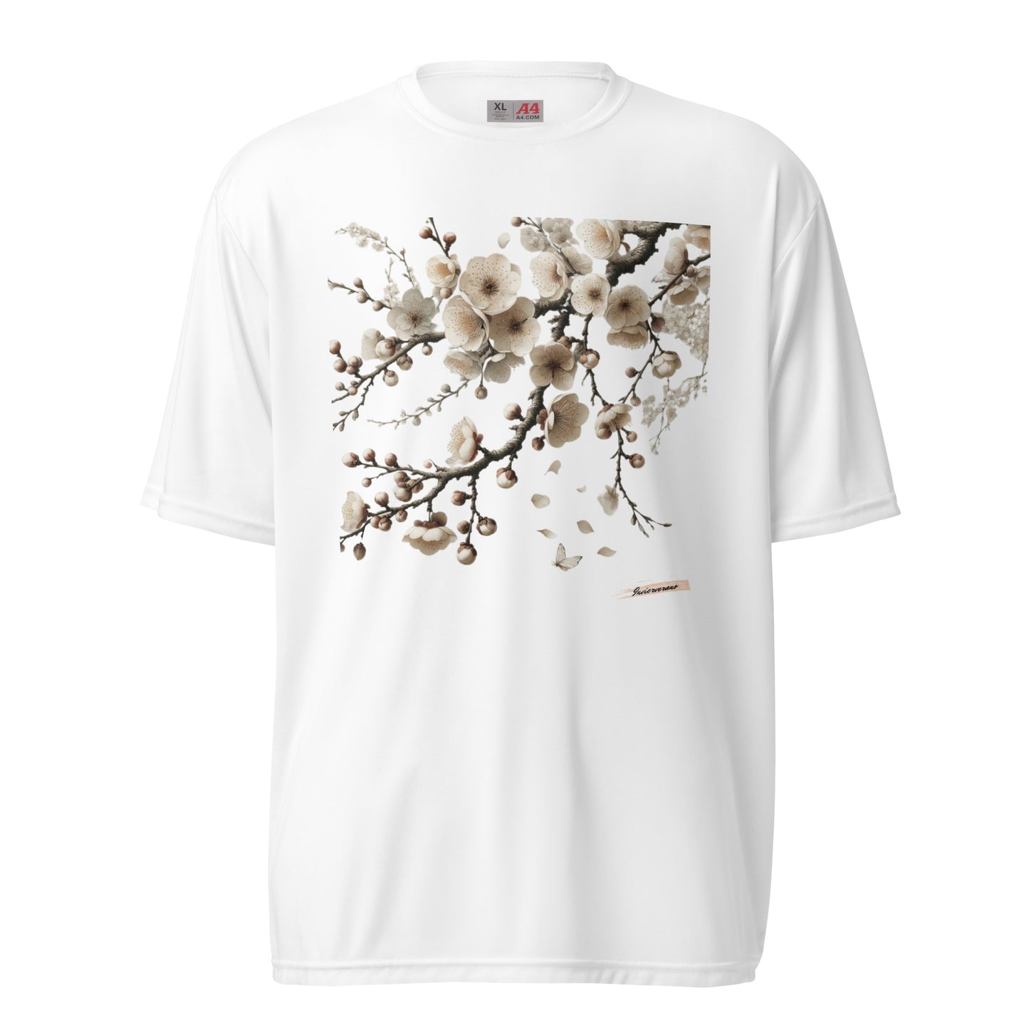 Unisex performance crew neck t-shirt Flower 11 Plum Blossoms