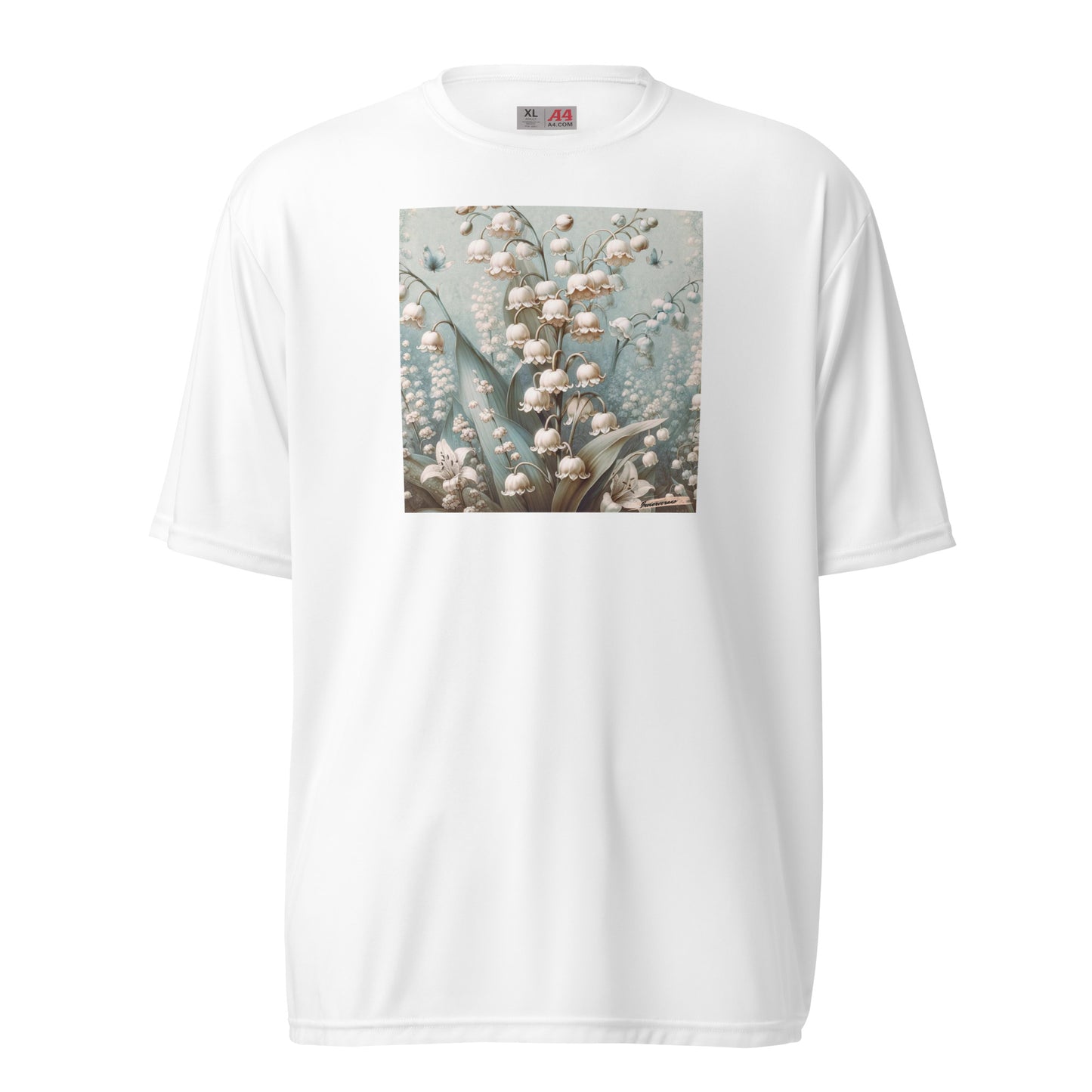 Unisex performance crew neck t-shirt Flower 31 Lily of the Valley