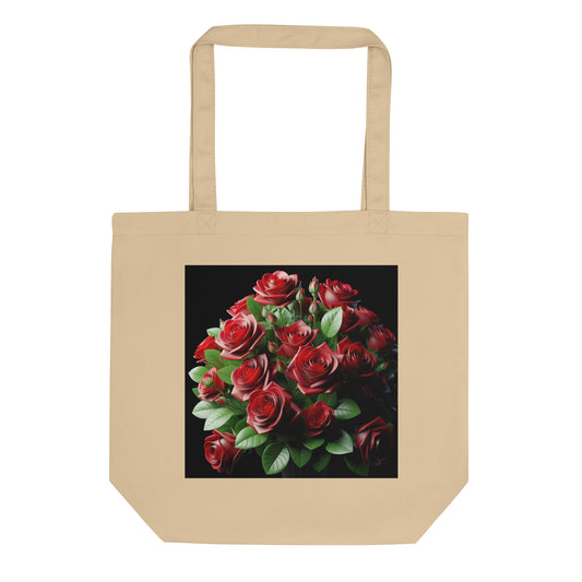 Eco Tote Bag Red Rose Bouquet 1