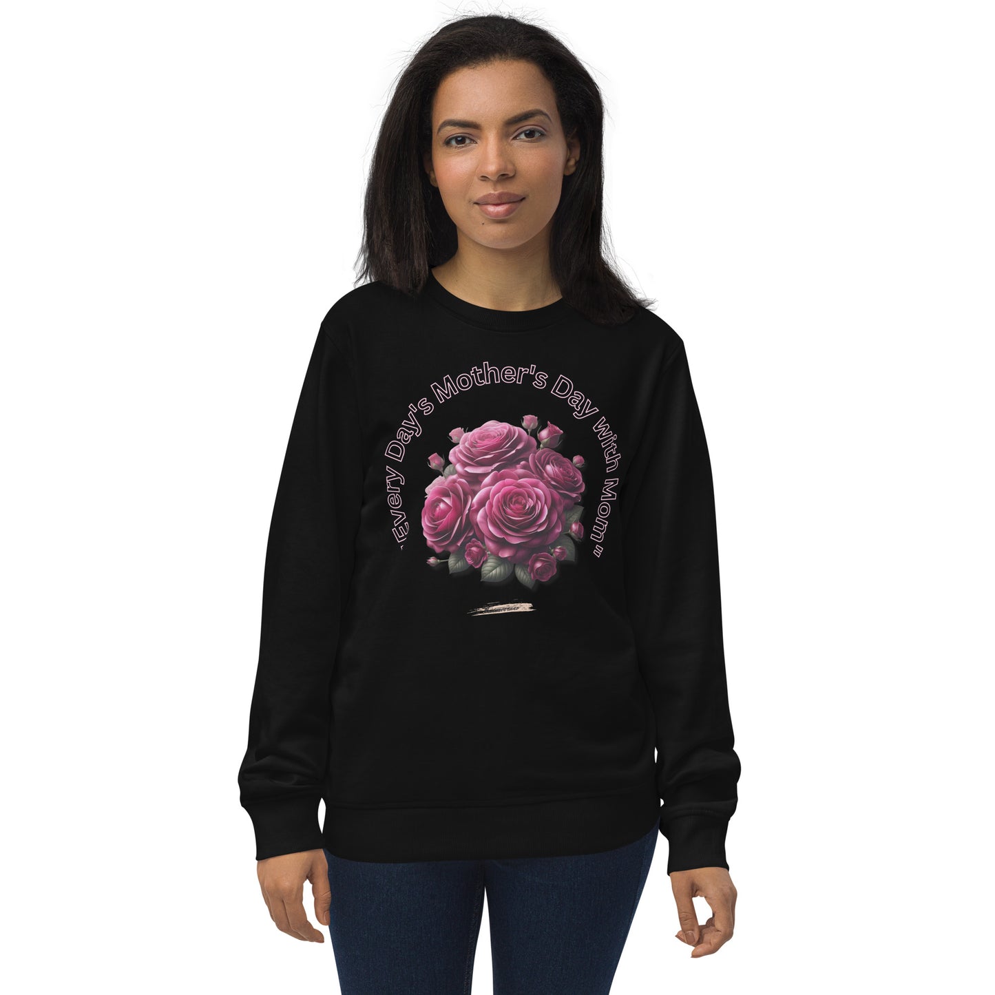 Unisex organic sweatshirt Rose Deep Pink 15