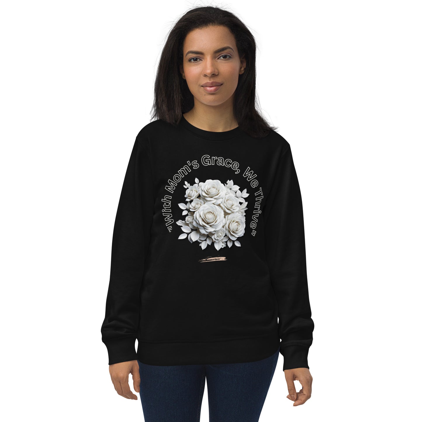 Unisex organic sweatshirt Rose White 23