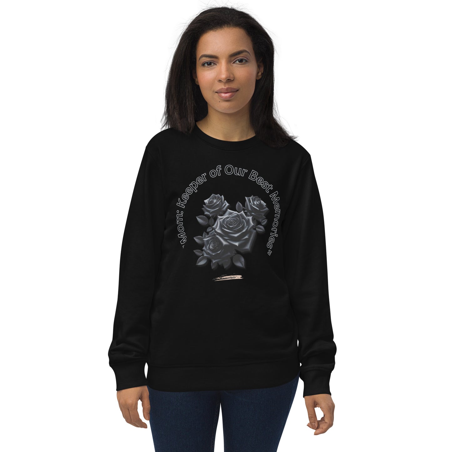 Unisex organic sweatshirt Rose Black 24