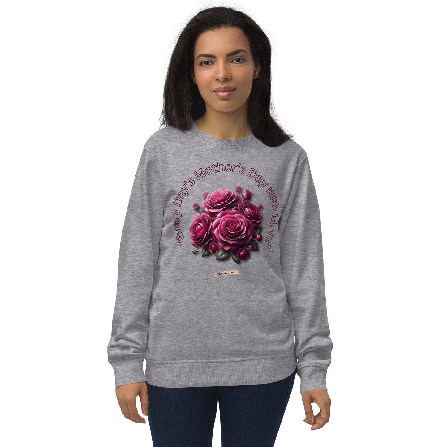 Unisex organic sweatshirt Rose Deep Pink 15