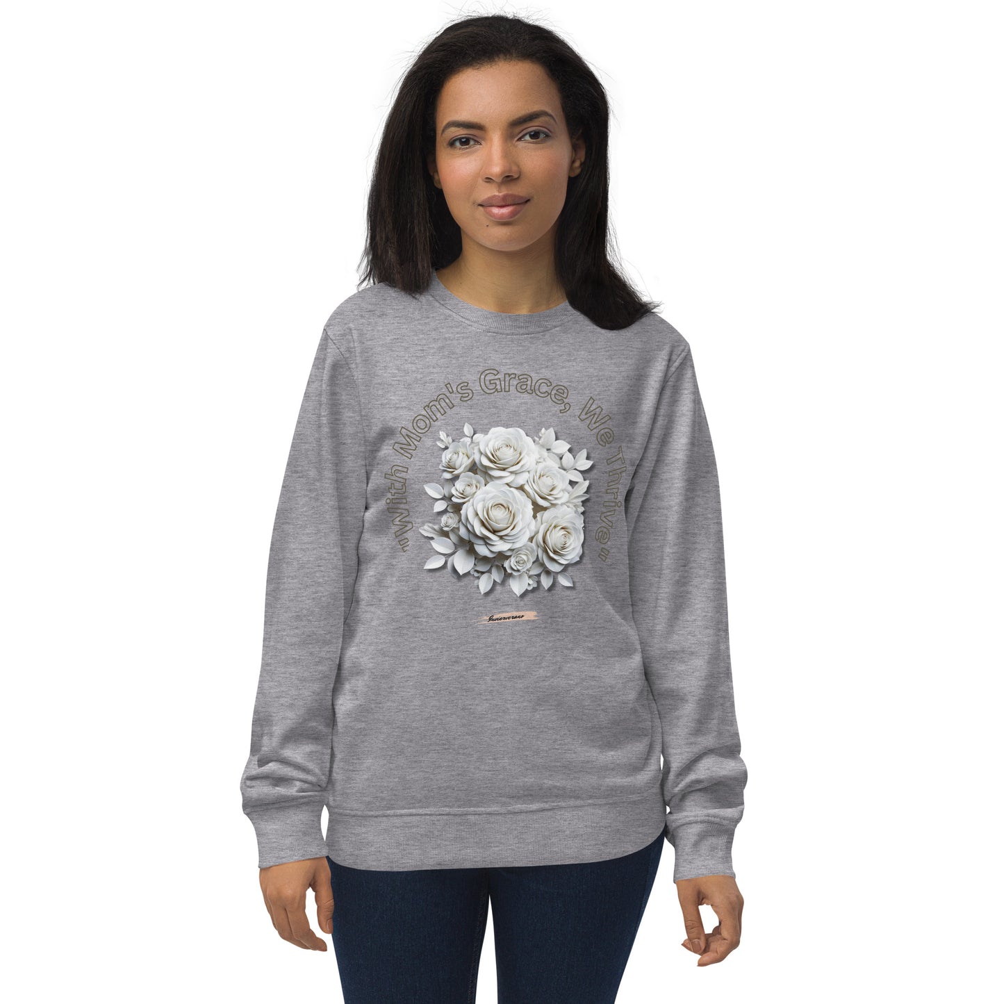 Unisex organic sweatshirt Rose White 23