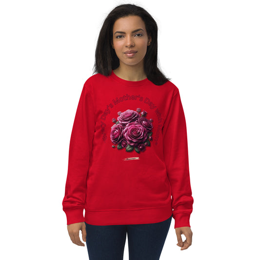 Unisex organic sweatshirt Rose Deep Pink 15