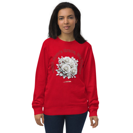 Unisex organic sweatshirt Rose White 23