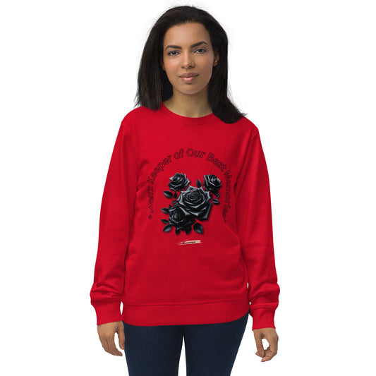 Unisex organic sweatshirt Rose Black 24