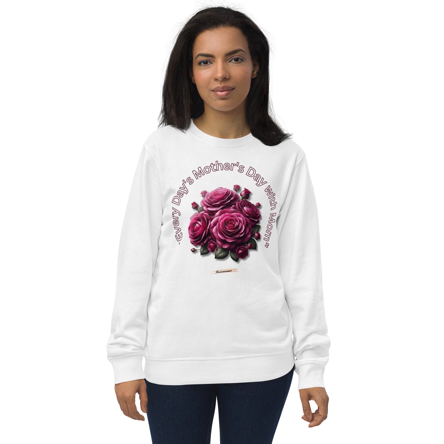 Unisex organic sweatshirt Rose Deep Pink 15