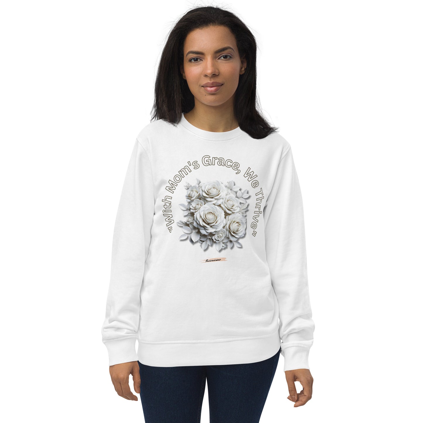 Unisex organic sweatshirt Rose White 23