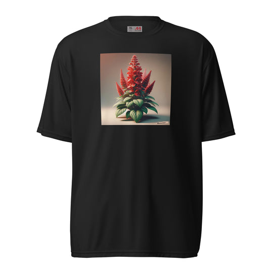 Unisex performance crew neck t-shirt Flower 28 Salvia Splendens