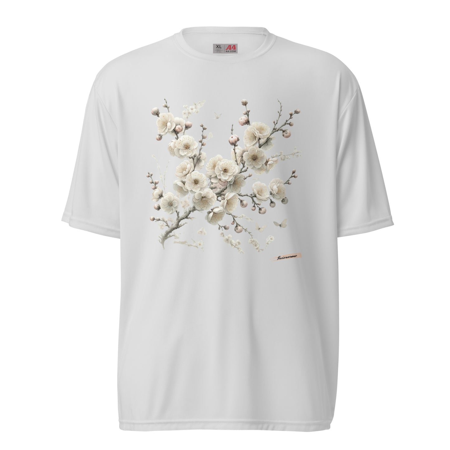 Unisex performance crew neck t-shirt Flower 12 Plum Blossoms